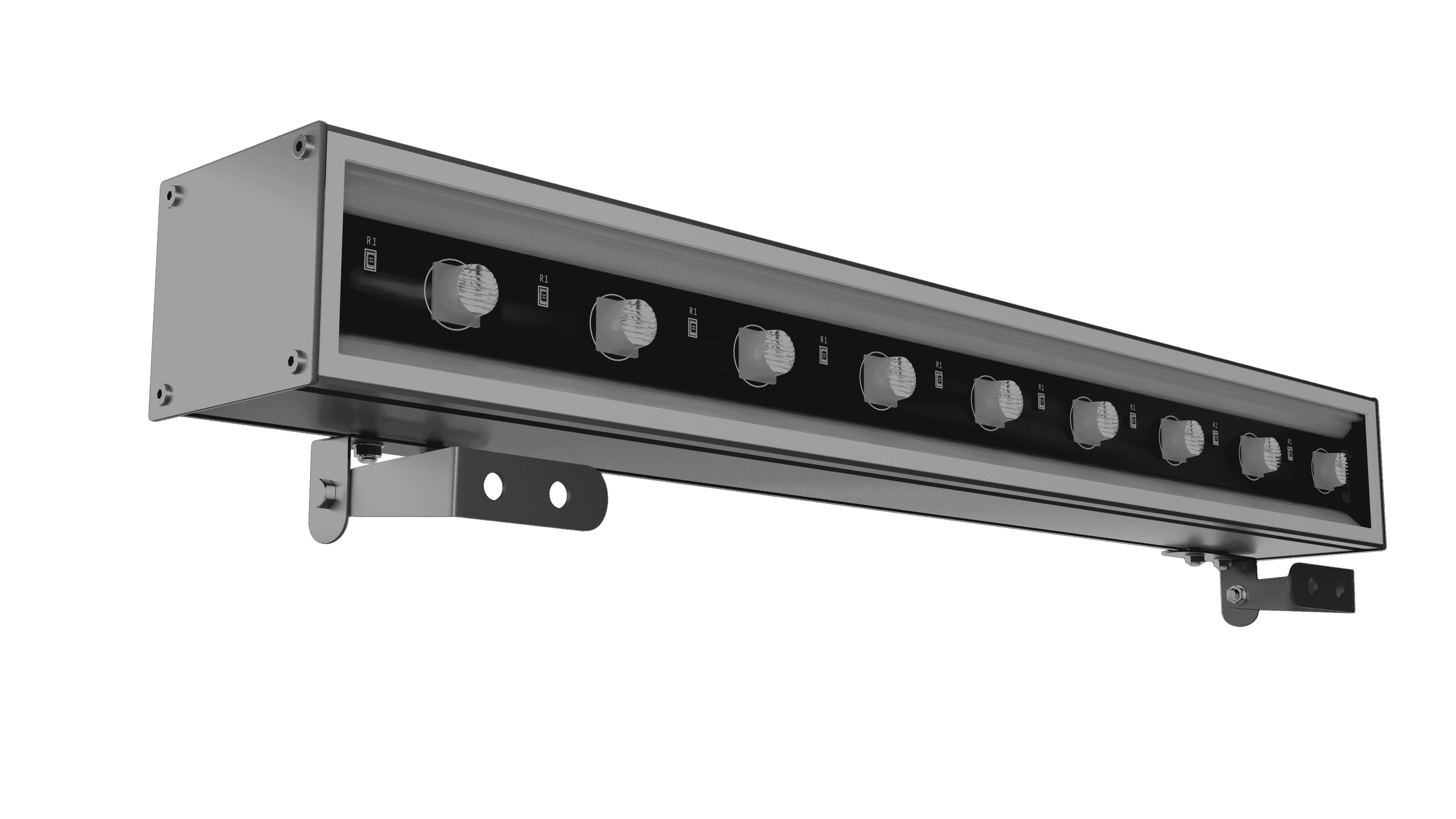 A-lux 25 LINE15 DMX Ландшафтный архитектурный светильник для подсветки фасадов зданий и сооружений.
